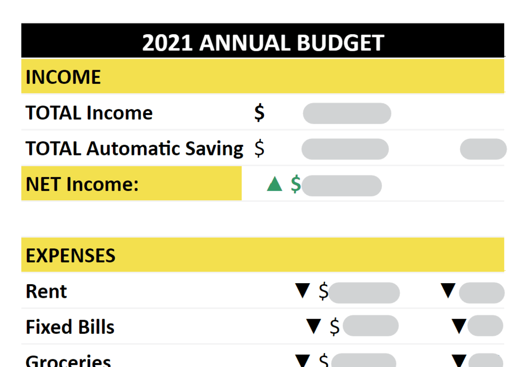 Thumbnail of a screenshot of a budget spreadsheet with numbers blocked out